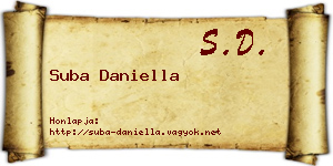 Suba Daniella névjegykártya
